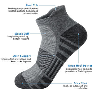 Calcetines deportivos de fitness diario personalizables con soporte elástico para gimnasio, ropa para el mercado minorista - Product Image 2