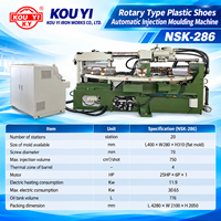 Machine de moulage par injection rotative automatique monocouleur à 20 stations pour semelles, pantoufles, sandales et chaussures en plastique