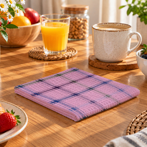 New Collection Yarn Dyed Check Pattern Square <b>Dish</b> <b>Cloth</b> for Cleaning 100% Cotton Kitchen Towels From India at Wholesale Price. - Product Image 5