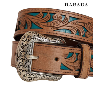 Cinturones florales pintados a mano de cuero auténtico Occidental recién llegados - Product Image 2