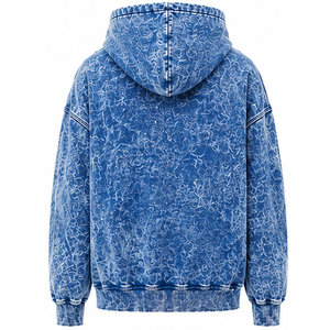 Private Label Vintage Acid Wash Full Zip Hoodie Men <b>Women</b> Unisex Heavyweight Cotton Fleece Custom Branding <b>Clothing</b> Manufacturer - Product Image 3