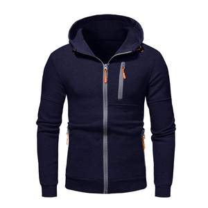 Ensemble sweat à capuche et jogging bleu marine pour homme, survêtement décontracté en molleton, tenue de sport athlétique deux pièces - Product Image 5