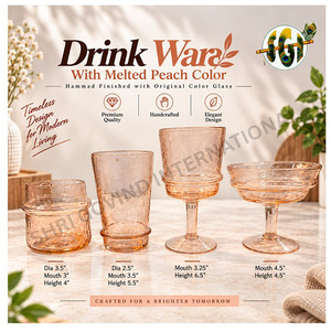 Juego de Vasos de Vidrio Violeta de 4 Piezas, Hechos a Mano, Vasos Altos con Tallo para Cócteles y Fiestas - Product Image 3