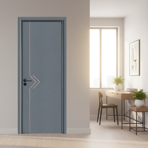 Puertas de Entrada de Madera Compuesta de Alta Calidad, 800 mm x 2100 mm, Personalizadas, Resistentes al Agua, para Baño y Cocina, Estilo Moderno y Minimalista - Product Image 1