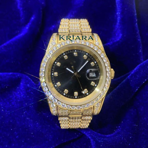 นาฬิกาข้อมือผู้ชาย KRIARA Moissanite Diamond สุดหรู ดีไซน์ทันสมัย ตัวเรือนสแตนเลสสตีล ขายดี - Product Image 1