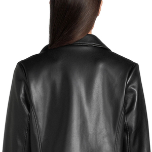 Leather <b>Jackets</b> for Ladies Women's Stand Collar Leather <b>Lined</b> Winter Warm Quilted Breathable Leather <b>Jackets</b> OEM ODM Service - Product Image 4