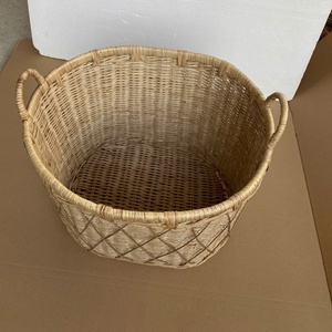 Cesta grande de mimbre de ratán natural tejida a mano, cesta de almacenamiento grande, cesta para la ropa sucia, estilo elegante, decoración para el hogar - Product Image 3