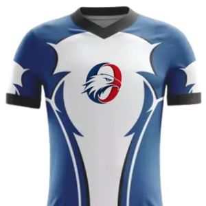Ensemble de tenue de football bleu roi et blanc avec maillot à manches courtes et short assorti, uniforme d'équipe respirant pour l'entraînement - Product Image 3