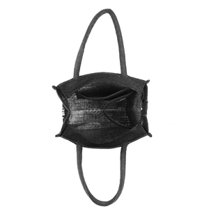 High Quality Black <b>Canvas</b> <b>Tote</b> Bag Solid Color Zipper Closure Minimalist Style All Seasons Shopping Bag All Seasons Use - Product Image 1