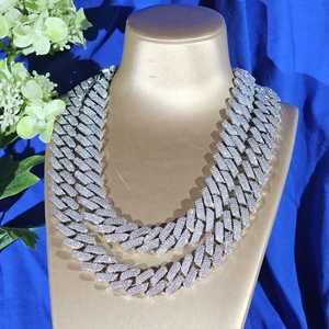 Eco Friendly 925 <b>Silver</b> Moissanite Cuban Link Chain Iced Out Hip Hop Jewelry for <b>Men</b> Women Luxury Available At Reasonable Price - Product Image 4