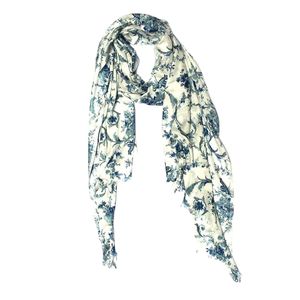 Custom Women Rayon Floral Print Scarf Wholesale Bulk OEM Supplier Soft Lightweight Summer Shawl Stole - Product Image 1