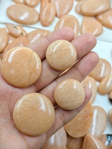 Cabochons en pierre de lune pêche naturelle en gros |   Pierre précieuse ovale et en forme de poire polie pour la fabrication de bijoux - Product Image 1