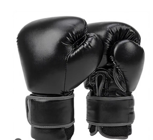 นวมชกมวย PU สีดำ แบบติดตีนตุ๊กแก สำหรับฝึกซ้อม ต่อยกระสอบทราย มวยไทย - Product Image 4