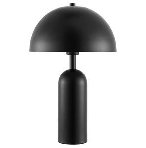 Black Metal Dome <b>Table</b> Lamp | Coastal Simple Desk Lamp | Hotel & Contemporary Home Decor <b>Lighting</b> - Product Image 1