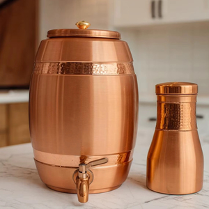Bouteille d'eau de luxe artisanale en cuivre écologique de qualité supérieure - Fournisseur en gros Fabricant OEM Grande capacité - Product Image 1