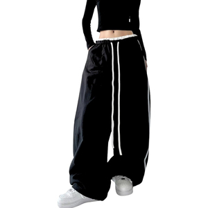 Loose Fit Baggy Pants Men Women Streetwear Sweatpants <b>Wide</b> Leg Joggers Custom Printing Embroidery OEM Supplier - Product Image 1