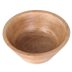 Tazón Redondo de Madera Natural Pulida y Ecológica para Servir Ensaladas, Decoración del Hogar, por Paradise Craft - Product Image 1
