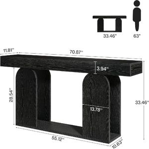 Long Modern Luxury <b>Console</b> <b>Table</b> Solid Wood with Mirrored Stainless Steel Top <b>for</b> Living Room <b>Entry</b> Farmhouse Hotel Decoration - Product Image 6
