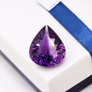 Vente en gros de pierres précieuses naturelles en améthyste violette, forme de goutte, facettées, pierres précieuses en vrac, Memoria Jewels - Product Image 3