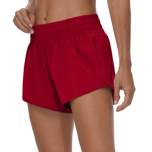 Shorts de course légers pour femmes, personnalisables avec logo OEM, séchage rapide, respirants, couleur unie, avec indication de la taille. - Product Image 5