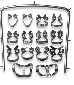 Kit complet de barrage dentaire en caoutchouc avec pinces en acier inoxydable, pince perforatrice, outils d'isolation pour procédure endodontique ProX5 - Product Image 5