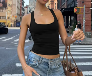 Top Corto de Mujer, Cuello en V, Manga Larga, Corte Regular, Casual, para Todas las Temporadas, Color Sólido, Tejido de Punto, Secado Rápido, 100% Algodón - Product Image 3