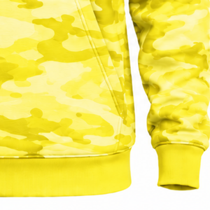 Sudadera con Capucha Amarilla Camuflada para Hombre, Sudadera Personalizada con Estampado de Camuflaje, Bolsillo Canguro, Manga Larga, Ropa Deportiva Informal para Entrenamiento - Product Image 5