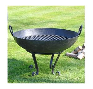 Brasero de metal con acabado plateado, braseros para leña para exteriores, para jugar al póker y con cubierta redonda impermeable, brasero para exteriores - Product Image 2