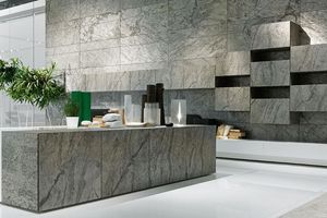 Natural Thin Teakwood Wall Panel Modern Anti-Static <b>Moisture</b>-Proof 3D Surface Stripes Plaid Pattern 5+ Year Warranty Interior - Product Image 3