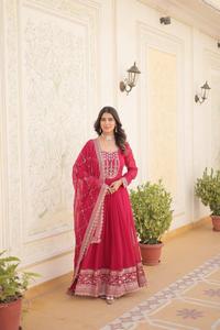 Latest women Wedding Wear Heavy <b>Sequins</b> Embroidery work Anarkali gowns Collections for Women <b>Plus</b> <b>Size</b> Indian Pakistani Gowns - Product Image 4