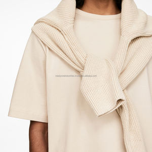 Poids lourd sur la taille T-shirt coton recadrée t-shirts Logo personnalisé Boxy Fit blanc Streetwear hommes T-shirt - Product Image 2