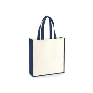 Azul rápido seco abstracto indio hecho a mano 100% algodón personalizado sostenible bohemio reciclable ligero bordado bolso de mano - Product Image 1