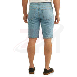 Pantalones Cortos de Mezclilla para Hombre, Lavado Claro, Cintura Media, Pierna Recta, Casuales, de Verano, Algodón Transpirable, Ropa de Moda de Alta Calidad, Venta al Por Mayor - Product Image 2