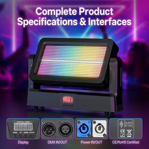 U`King 180W Srtobe Moving Head Pixel Wall Wash Light DMX Control LED Flash Matrix Light pour DJ <span class=keywords><strong>Disco</strong></span> Nightclub Wedding Party Show - Product Image 6