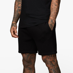 Shorts décontractés pour hommes en pur coton, taille mi-haute, avec cordon de serrage, délavés à l'acide, personnalisables, par le fabricant - Product Image 3