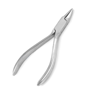 Pince orthodontique pour colliers, instruments dentaires en acier inoxydable, pince orthodontique à pointe plate, finition polie miroir, marquage CE - Product Image 1