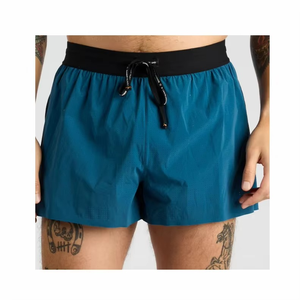 Shorts de sport décontractés respirants avec poche zippée, taille élastique, couleur unie - Product Image 3