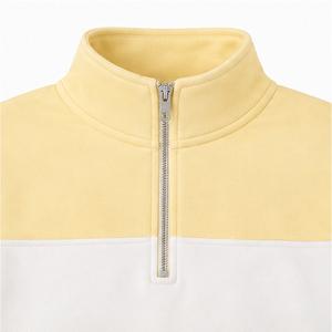 Sudadera Corta Moderna para Mujer Golden Wheat, Personalizable, de Dos Tonos, de Algodón Orgánico - Product Image 2