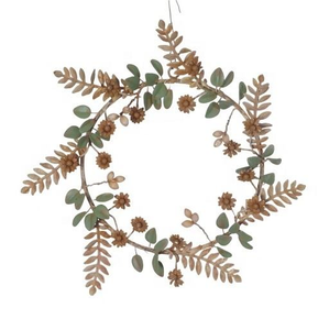 Beautiful Decorative <b>Metal</b> <b>Wreath</b> with Floral Inspired Design and Handmade Finish for Elegant Home and Outdoor Styling - Product Image 3