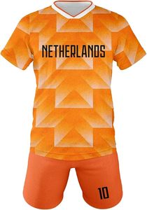 เสื้อฟุตบอลทีมชาติเนเธอร์แลนด์ แขนสั้น คอวี แบบซับลิเมชั่น โพลีเอสเตอร์ 100% เสื้อกีฬา  สำหรับฤดูกาลต่างๆ  สามารถสั่งทำชื่อได้ - Product Image 3