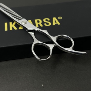 Tijeras Profesionales Ergonómicas para Cortar y Entresacar Cabello 420 J2, Tijeras de Acero Inoxidable para Texturizar, Herramienta de Peluquería - Product Image 2