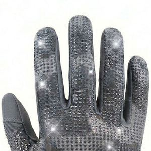 Gants de football personnalisés avec strass pour hommes et femmes, construction en néoprène, paume adhérente, gants de sport respirants avec velcro - Product Image 6