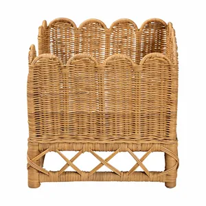 Handwoven Teardrop <b>Rattan</b> Pet <b>Bed</b> with Cushion Handmade <b>Rattan</b> Pet Furniture Cozy <b>Bed</b> for Living Room Decor - Product Image 5