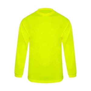 Chemise de travail à manches longues haute visibilité unisexe en polyester, vêtement de sécurité jaune, haut uniforme haute visibilité - Product Image 1