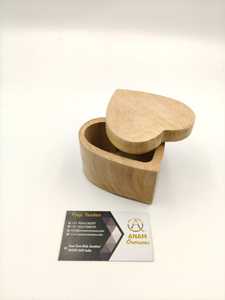 ANAM OVERSEAS AO-5085 Porte-bougie décoratif en bois fait main en forme de cœur pour mariage, cadeau - Product Image 3