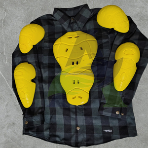 Chemise en flanelle avec doublure en aramide de qualité supérieure 2026, couleur gris-noir, entièrement doublée, équipement de protection pour moto et automobile - Product Image 1