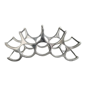 Modern Metal Wine Rack 3 Bottle Capacity Minimalist Design Home Furniture Decor Handmade Wine Racks - Product Image 4