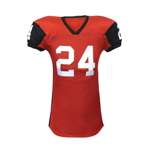 Dernier design d'uniforme de football américain personnalisé par sublimation, respirant, à manches courtes, grande taille, vêtements d'équipe pour adultes - Product Image 5