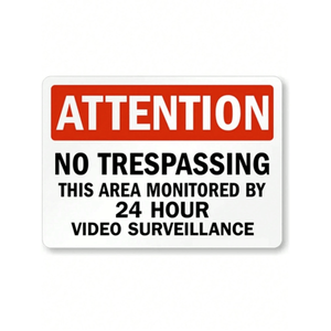 CIFbuy Heavy Duty Anti Climb <b>Security</b> <b>Sign</b> No Trespassing Weatherproof Metal Warning <b>Sign</b> for Outdoor & Indoor Use for Yard Lawn - Product Image 3