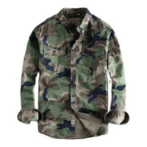 Camisas Cargo de Camuflaje para Hombre, de Alta Calidad, Duraderas, para Senderismo, Deporte, Uso Diario, Estilo Americano Informal - Product Image 1